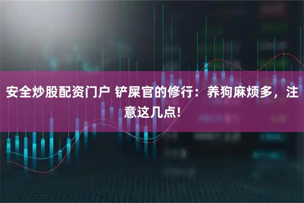 安全炒股配资门户 铲屎官的修行：养狗麻烦多，注意这几点!