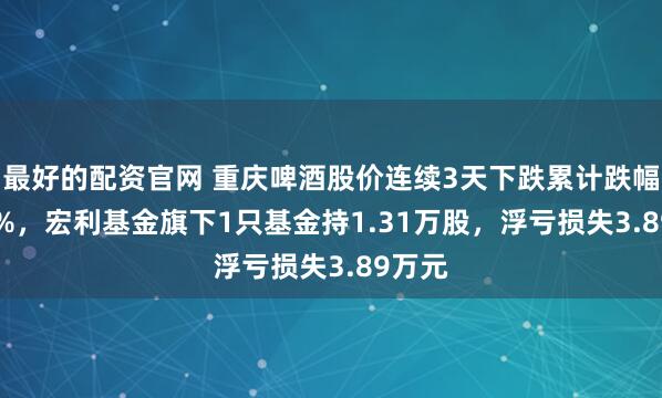 最好的配资官网 重庆啤酒股价连续3天下跌累计跌幅5.29%，宏利基金旗下1只基金持1.31万股，浮亏损失3.89万元